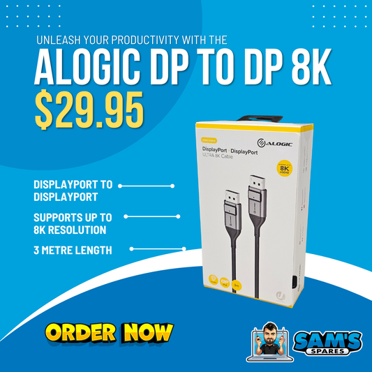 New ALOGIC DisplayPort to DisplayPort Ultra 8K Cable (3m)