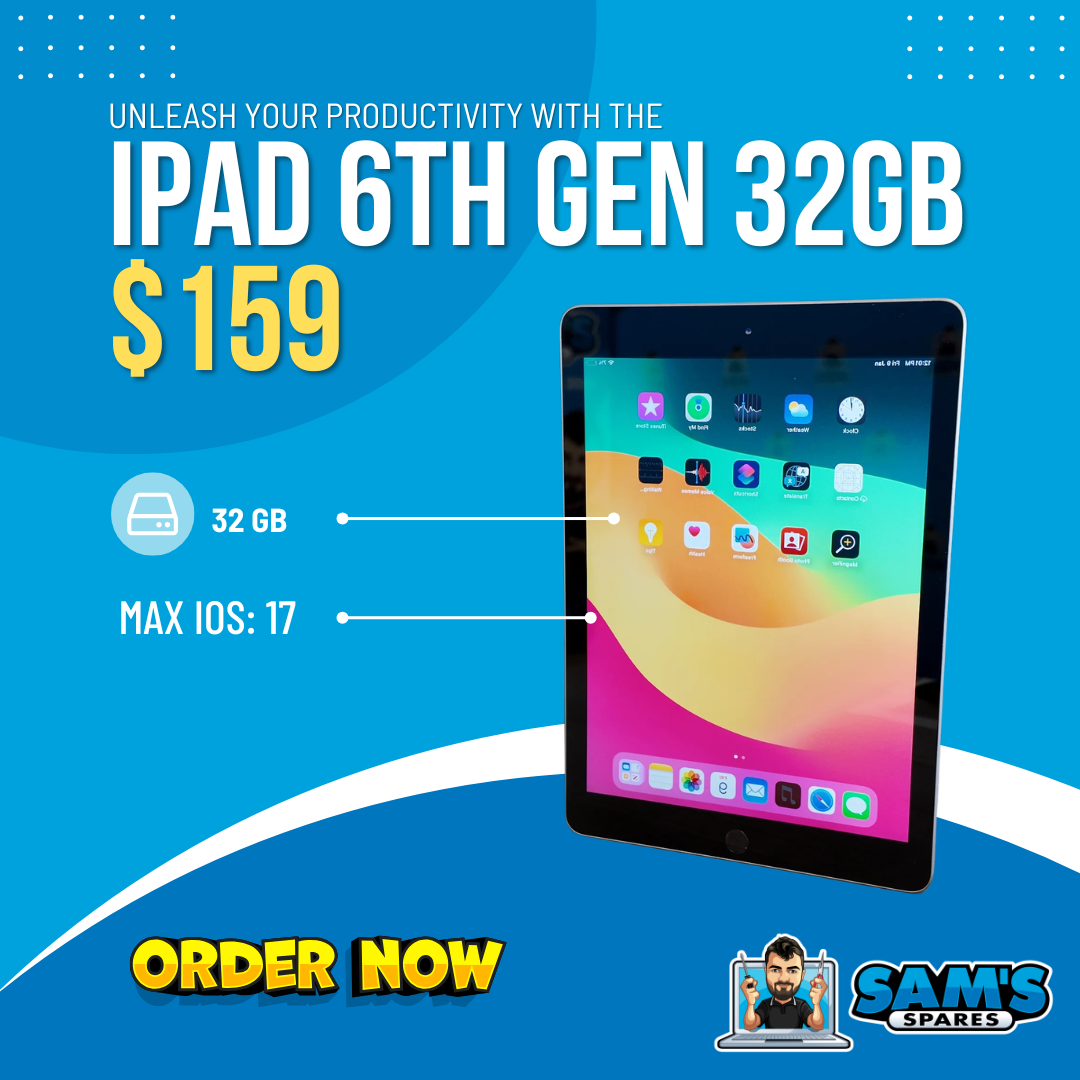Refurbished Apple iPad / 6th Gen / 32GB / iOS 17