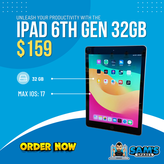 Refurbished Apple iPad / 6th Gen / 32GB / iOS 17