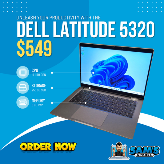 Refurbished Dell Latitude 5320 / i5 11th Gen / 8GB / 256GB / Touch Screen / Win 11 (Get One Give One)