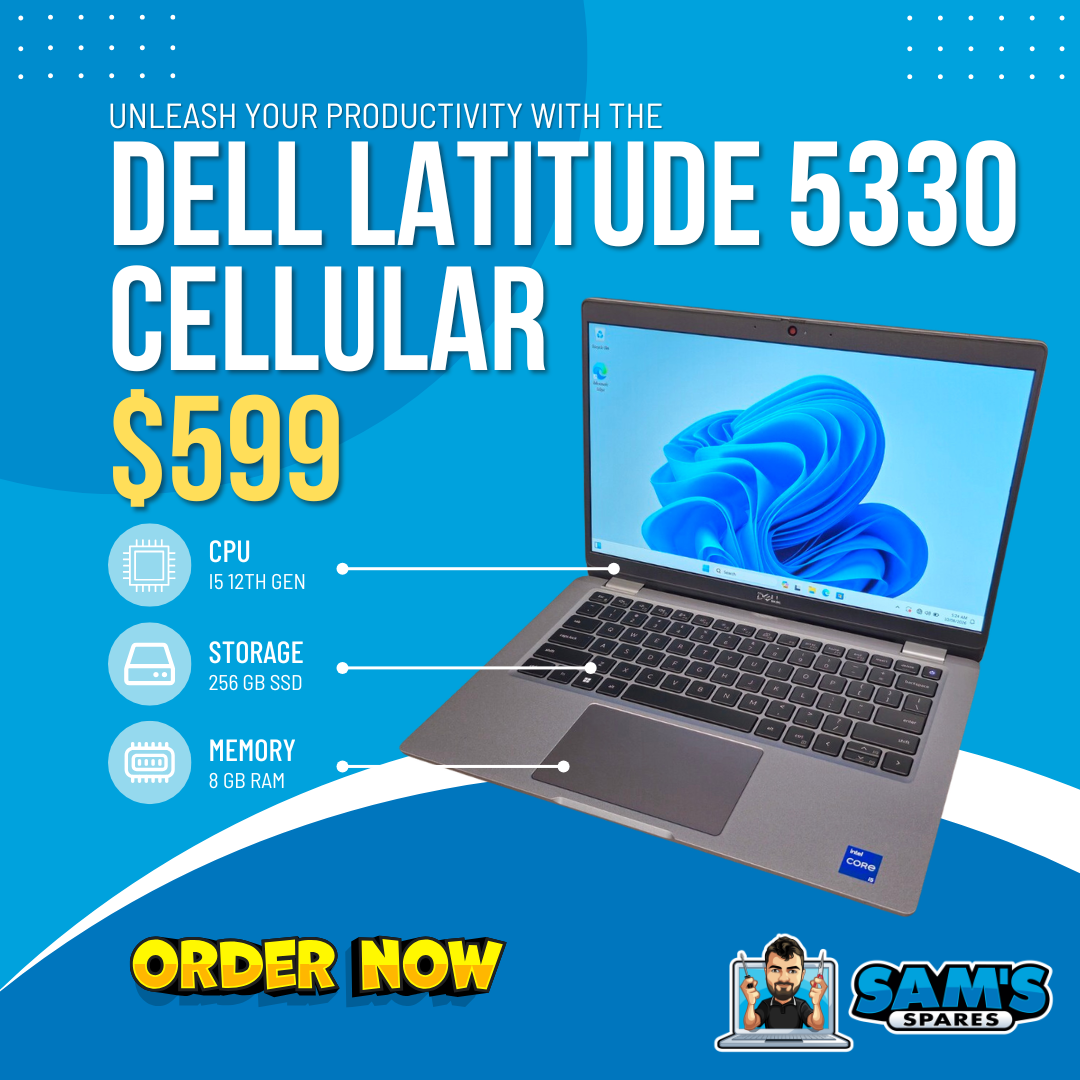Refurbished Dell Latitude 5330 / i5 12th Gen / 8GB / 256GB / Touch Screen / Cellular / Win 11 (Get One Give One)