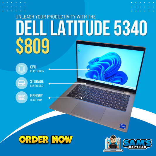 Refurbished Dell Latitude 5340 / i5 13th Gen / 16GB / 512GB / Touch Screen / Win 11 (Get One Give One)