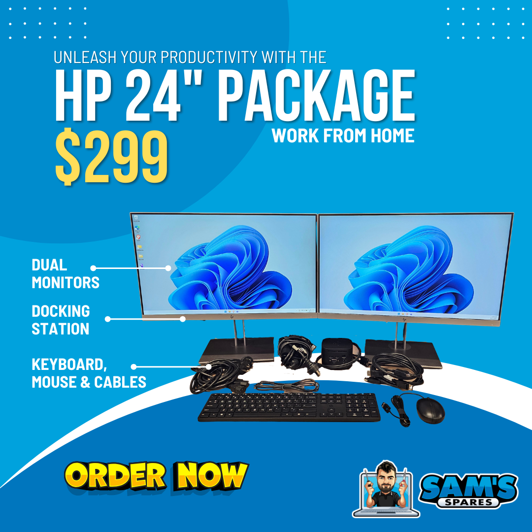 Refurbished HP 24" E243 Work From Home Package