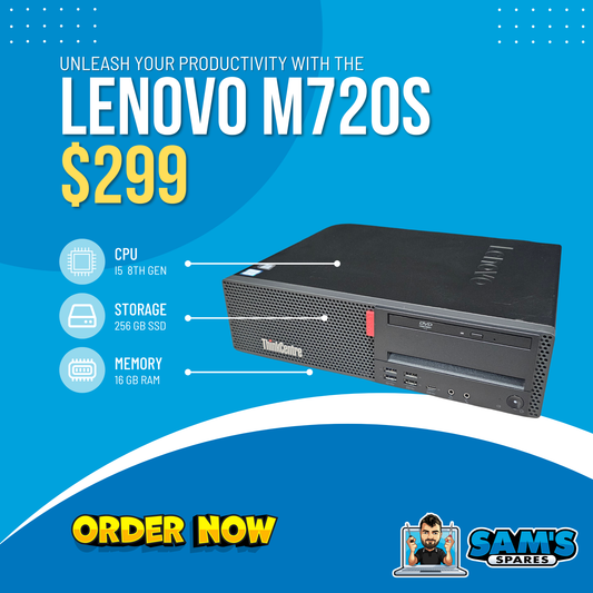 Refurbished Lenovo M720S Desktop Tower / i5 8th Gen / 16GB / 256GB / W11 (Get One Give One)