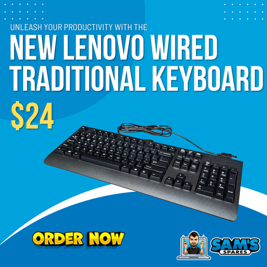 New Lenovo Wired Traditional Keyboard