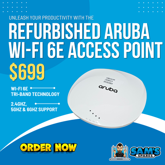 Refurbished Aruba AP-635 (RW) Wi-Fi 6E Campus Access Points (R7J27A)
