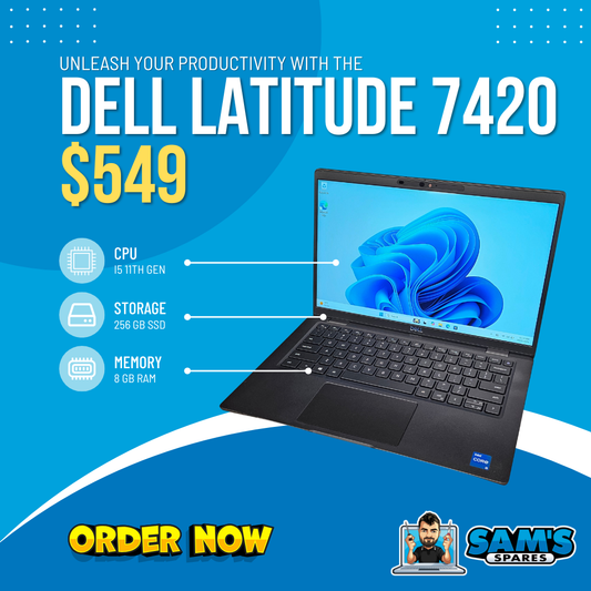 Refurbished Dell Latitude 7420 Laptop / i5 11th Gen / 8GB / 256GB / W11 (Get One Give One)