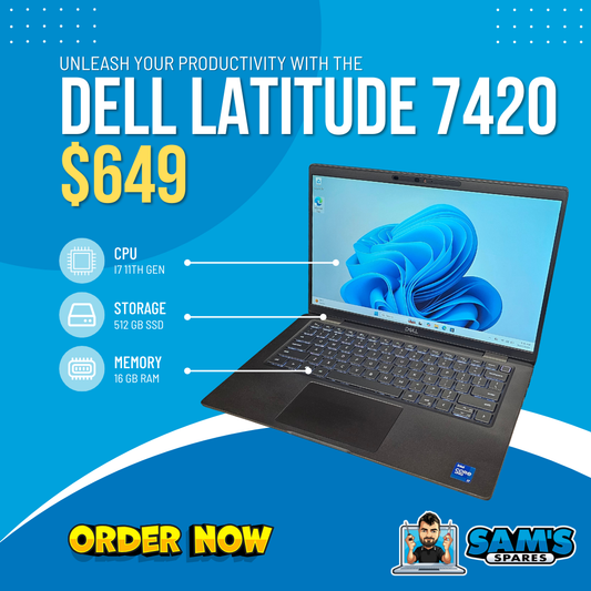 Refurbished Dell Latitude 7420 Laptop / i7 11th Gen / 16GB / 512GB / W11 (Get One Give One)