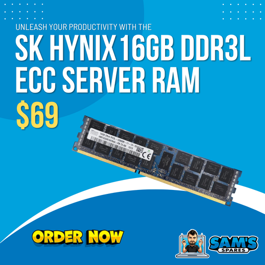 Refurbished 16GB DDR3L ECC Registered Server RAM – SK Hynix HMT42GR7AFR4A-PB – 1600MHz