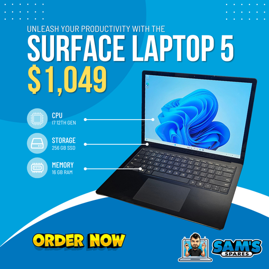 Refurbished Microsoft Surface Laptop 5 / i7 12th Gen / 16GB / 256GB / Touch /W11 (Get One Give One)